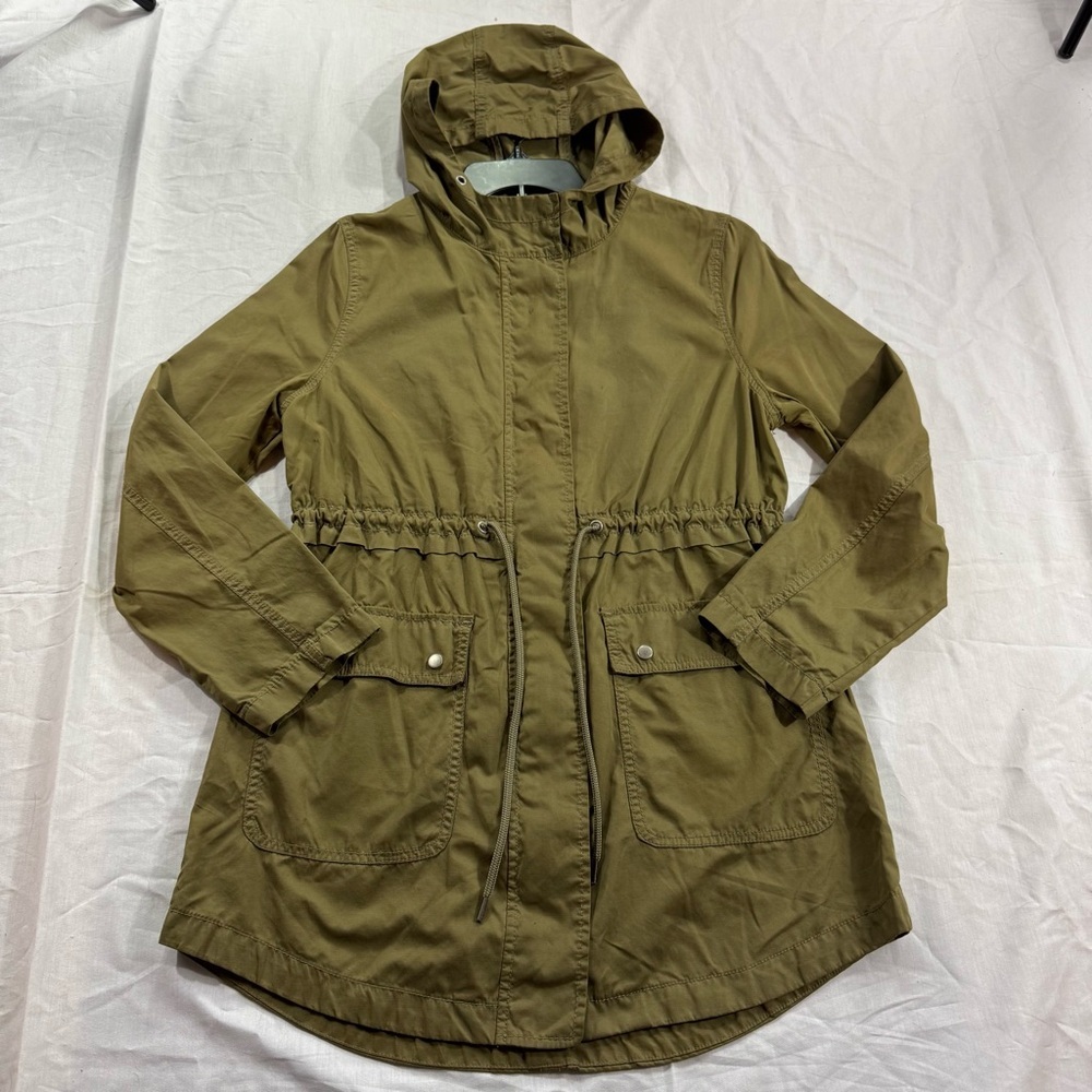 163. Old Navy‎ Green Utility Jacket with Hood and Drawstring Waist (S)